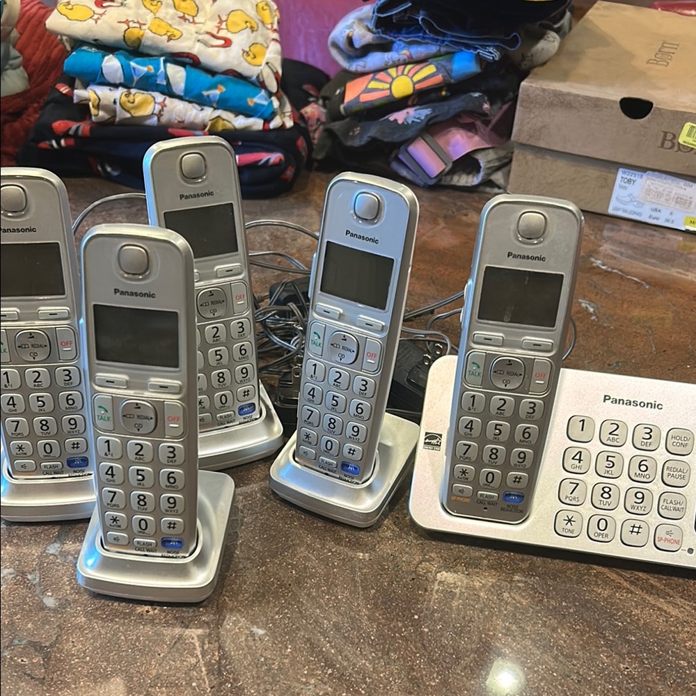 Panasonic Silver Cordless Phone Set